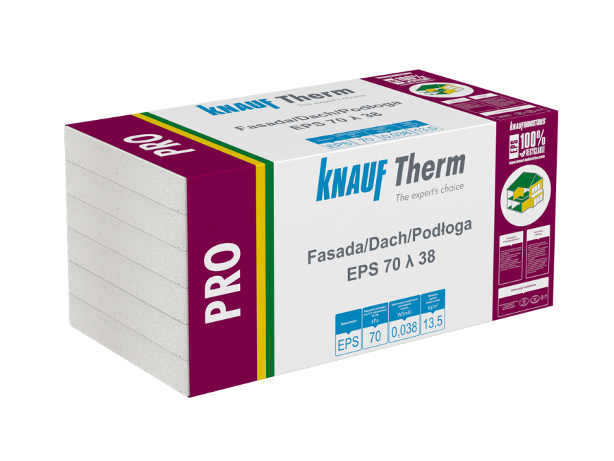 Knauf Therm - Pro Fasada/Dach/Podłoga EPS 70 λ 38