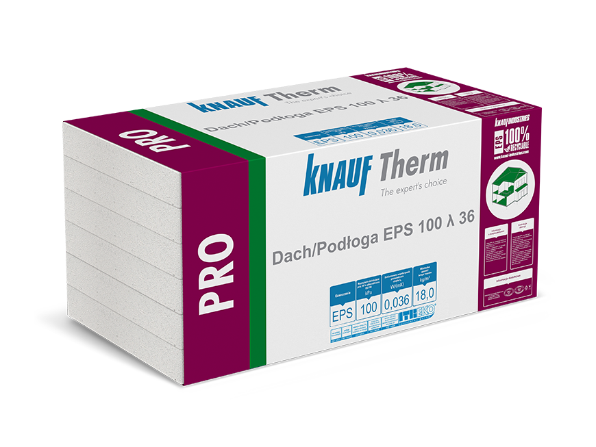 KNAUF THERM Pro Dach Podłoga EPS 100 λ 36