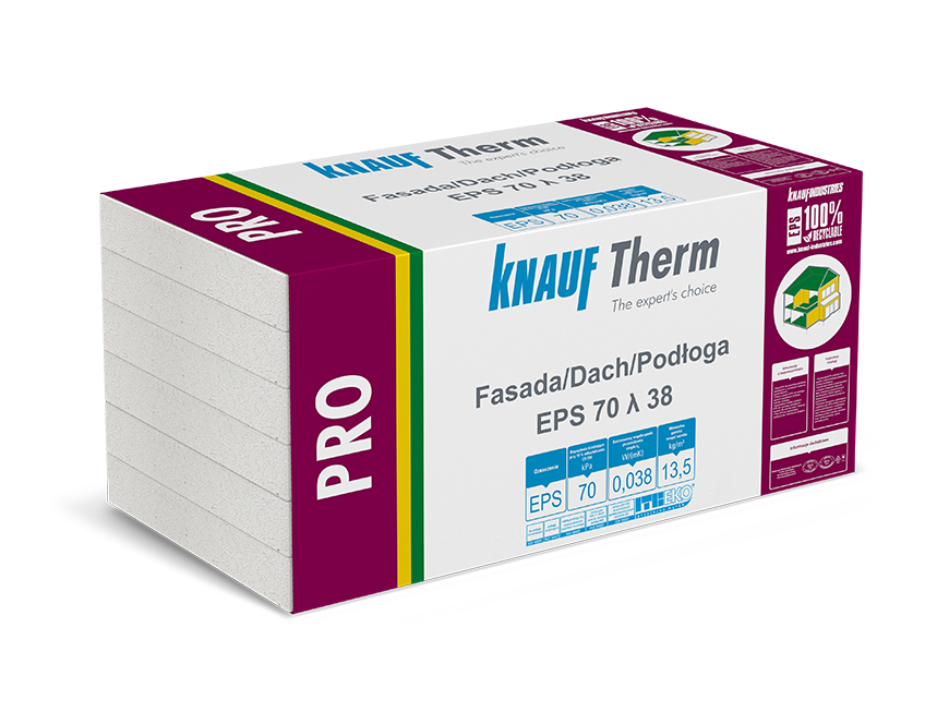 KNAUF THERM Pro Fasada Dach Podłoga EPS 70 λ 38