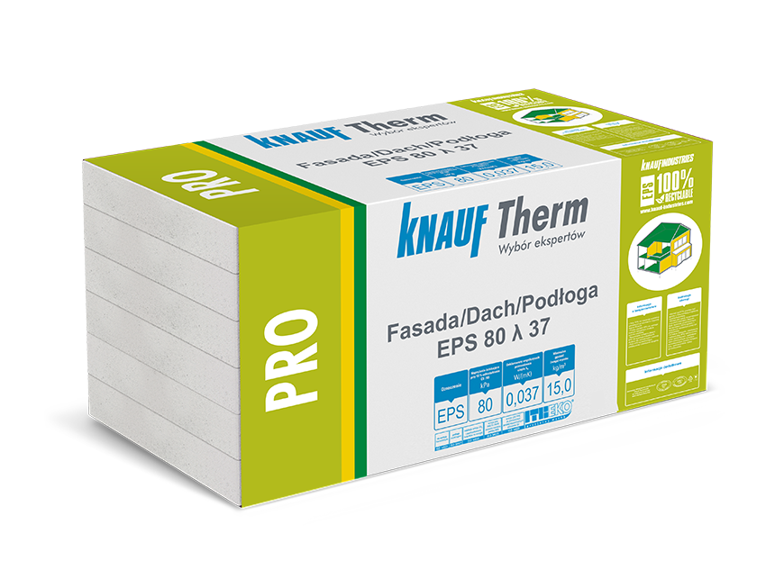 KNAUF THERM Pro Fasada Dach Podłoga EPS 80 λ 37